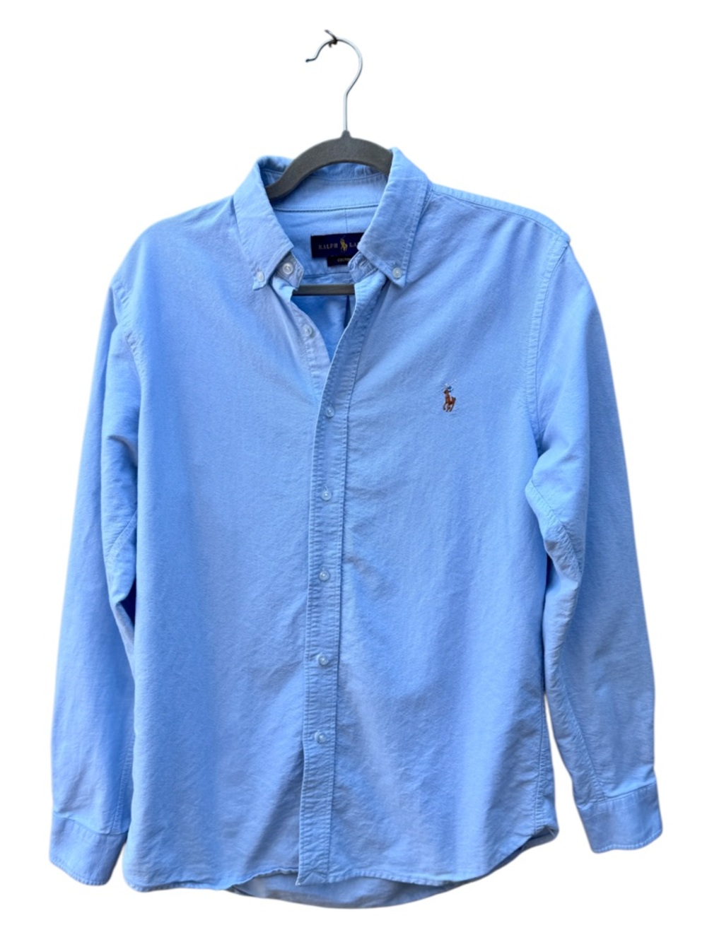 Polo Ralph Lauren Men’s M Custom Fit Light  Blue Oxford Preppy Button Down Shirt